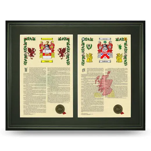 Double Armorial History Framed-Black