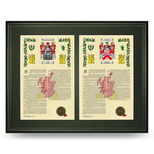 Double Armorial History Framed-Black