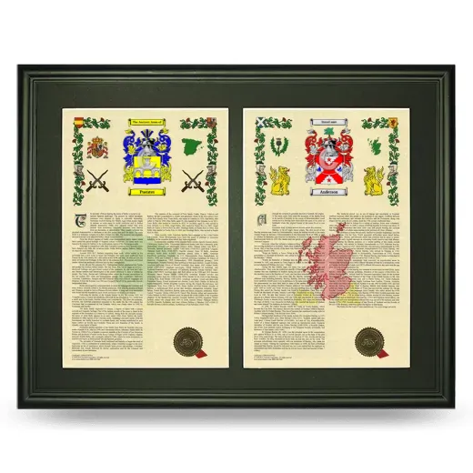 Double Armorial History Framed-Black