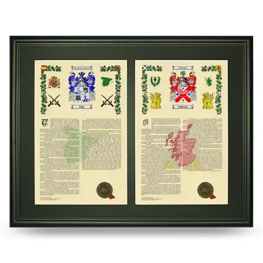 Double Armorial History Framed-Black