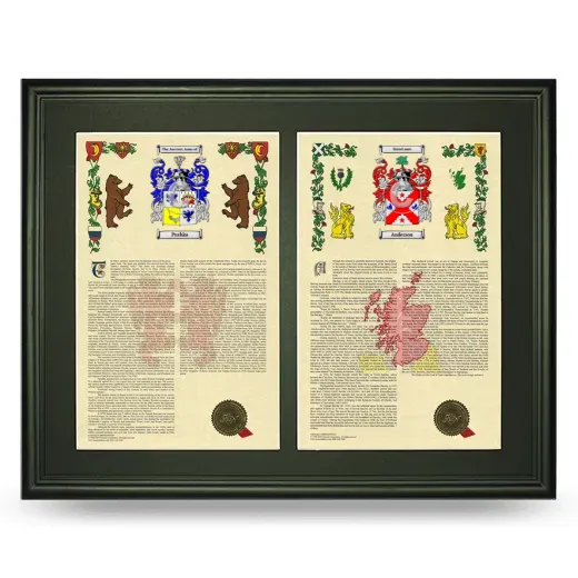 Double Armorial History Framed-Black