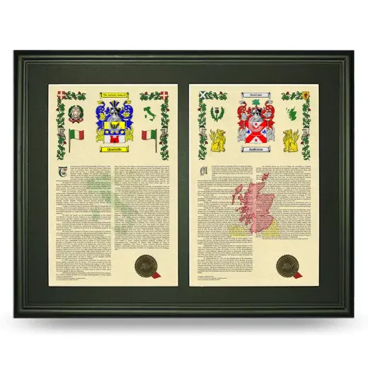 Double Armorial History Framed-Black