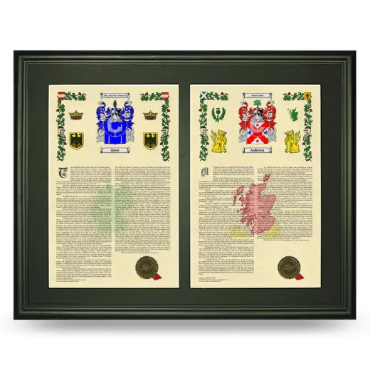 Double Armorial History Framed-Black