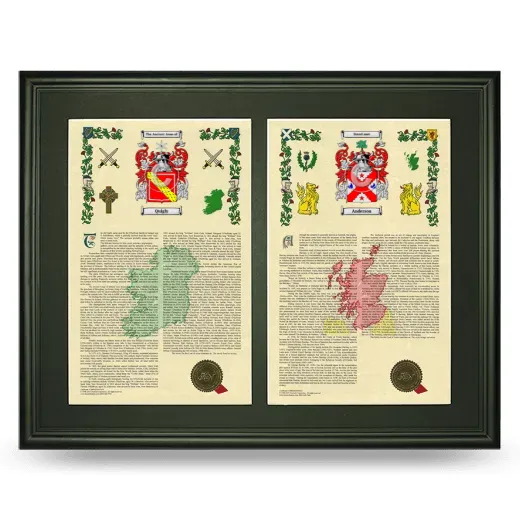 Double Armorial History Framed-Black