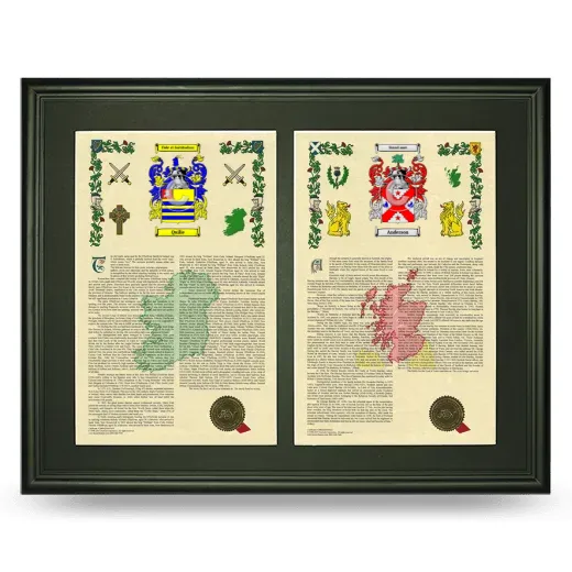 Double Armorial History Framed-Black
