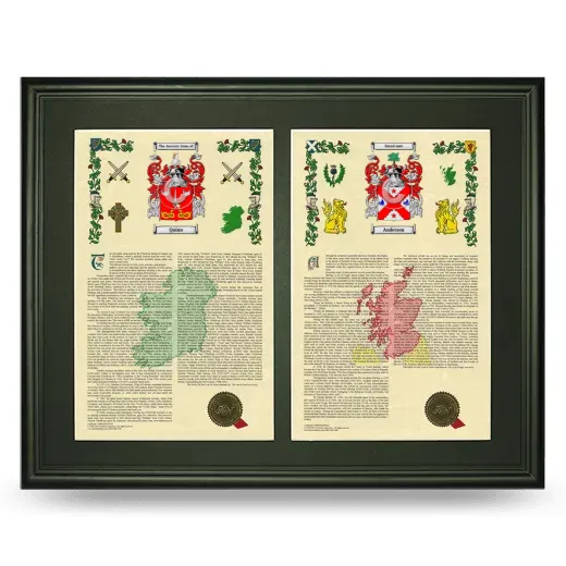 Double Armorial History Framed-Black