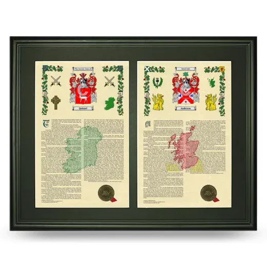 Double Armorial History Framed-Black