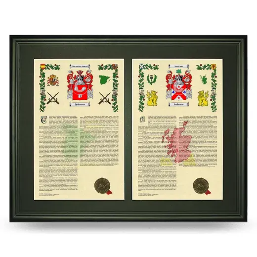 Double Armorial History Framed-Black