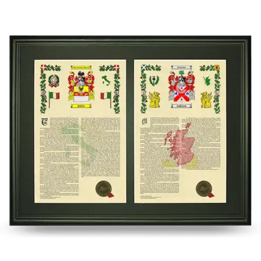 Double Armorial History Framed-Black