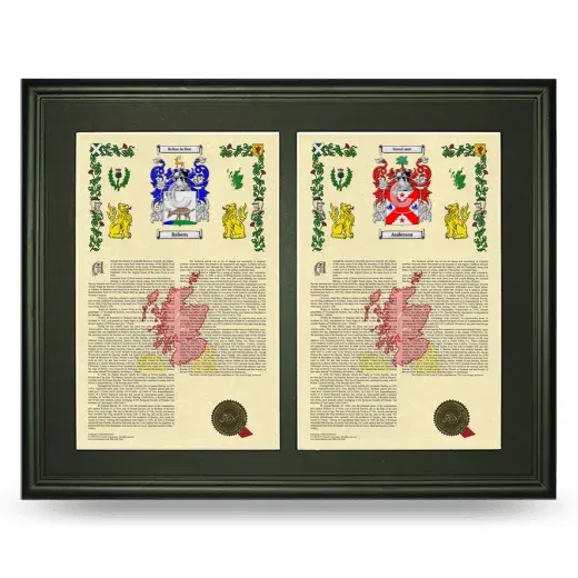 Double Armorial History Framed-Black