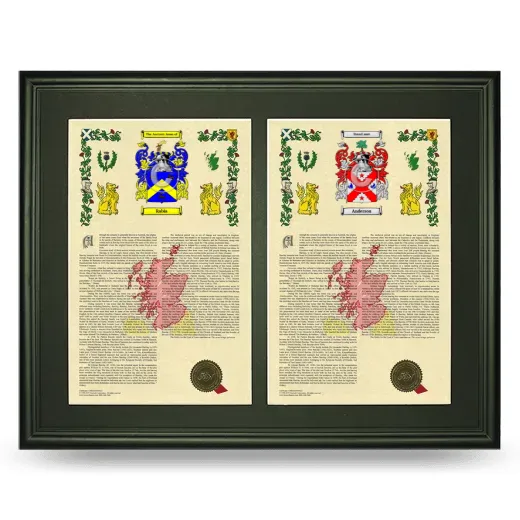 Double Armorial History Framed-Black