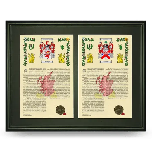 Double Armorial History Framed-Black