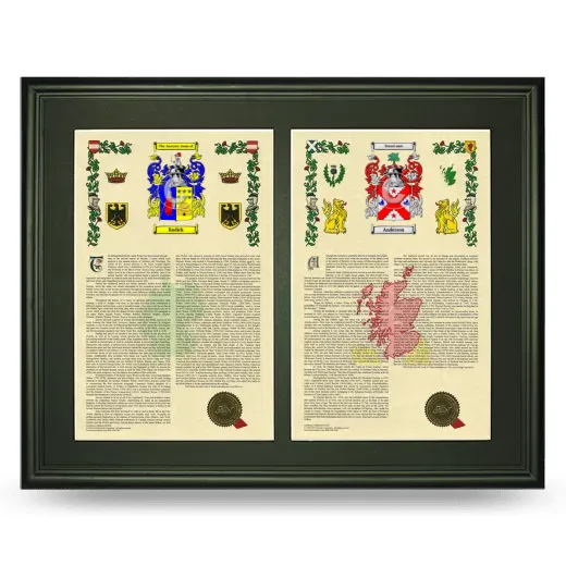 Double Armorial History Framed-Black