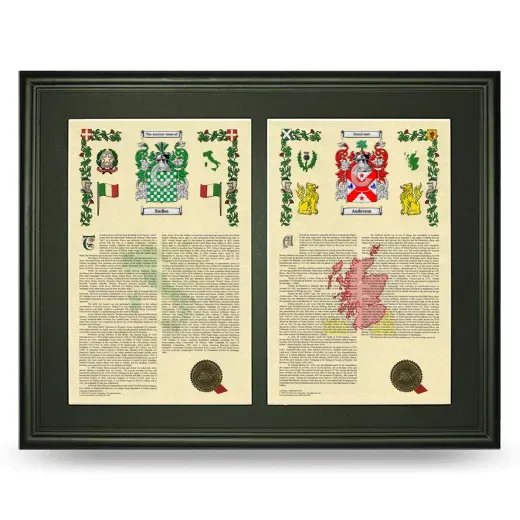Double Armorial History Framed-Black