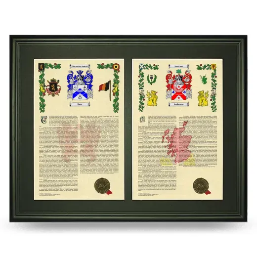 Double Armorial History Framed-Black