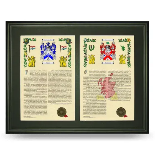 Double Armorial History Framed-Black