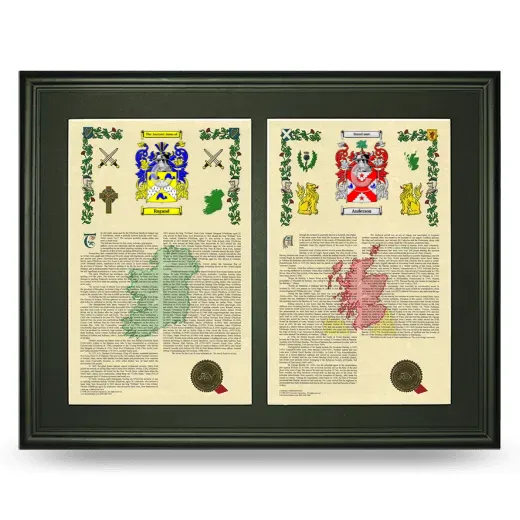 Double Armorial History Framed-Black