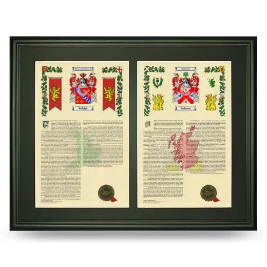 Double Armorial History Framed-Black