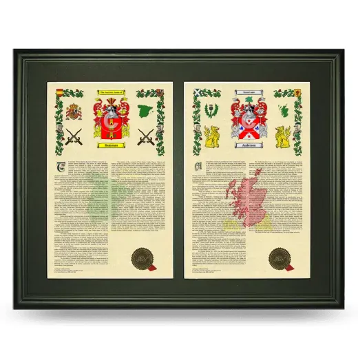 Double Armorial History Framed-Black