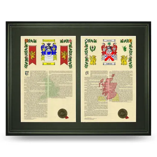 Double Armorial History Framed-Black