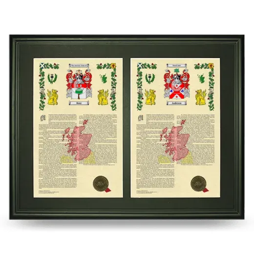 Double Armorial History Framed-Black