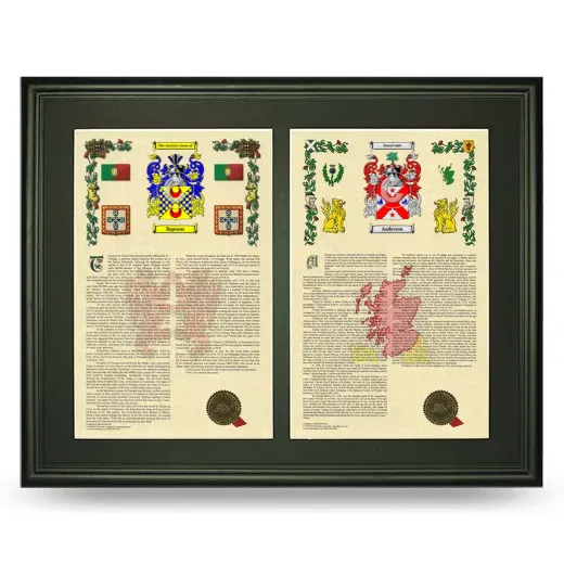 Double Armorial History Framed-Black