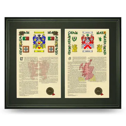 Double Armorial History Framed-Black