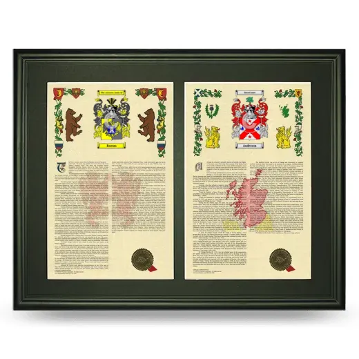 Double Armorial History Framed-Black