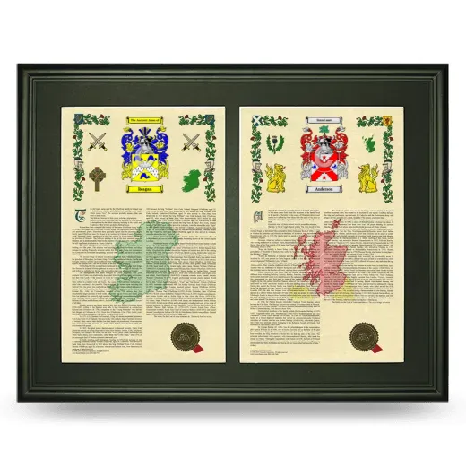 Double Armorial History Framed-Black