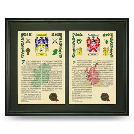 Double Armorial History Framed-Black