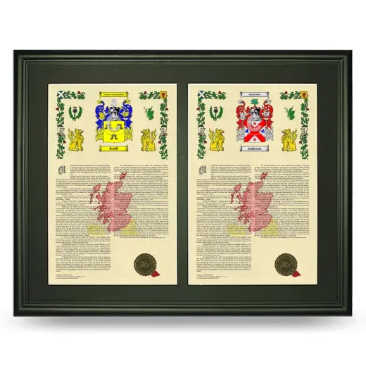 Double Armorial History Framed-Black
