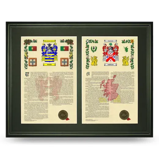 Double Armorial History Framed-Black