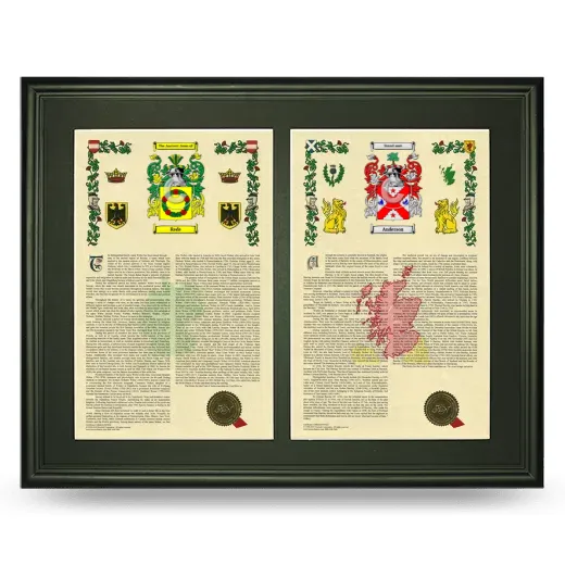 Double Armorial History Framed-Black
