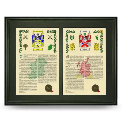 Double Armorial History Framed-Black
