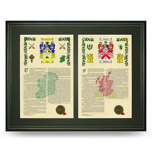 Double Armorial History Framed-Black