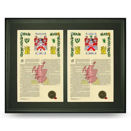 Double Armorial History Framed-Black