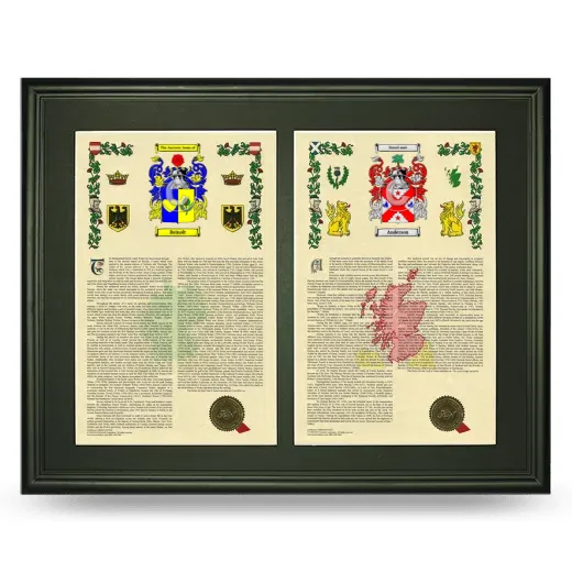Double Armorial History Framed-Black