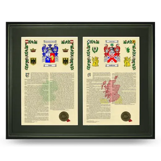 Double Armorial History Framed-Black