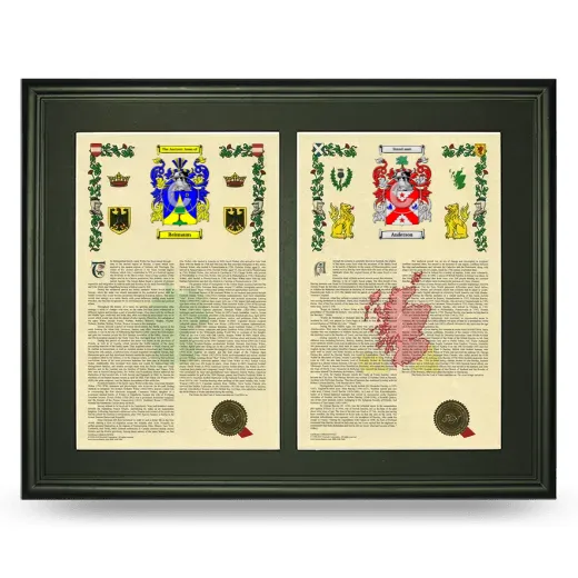 Double Armorial History Framed-Black