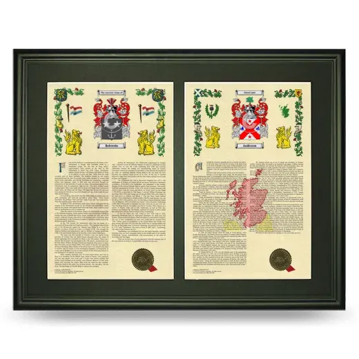 Double Armorial History Framed-Black