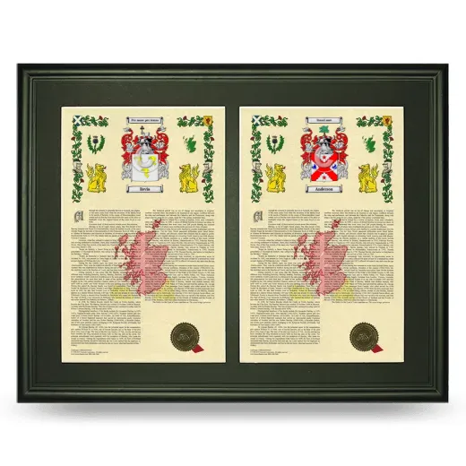 Double Armorial History Framed-Black