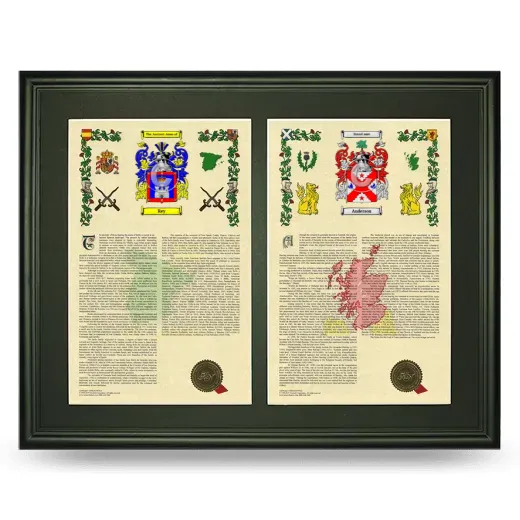 Double Armorial History Framed-Black