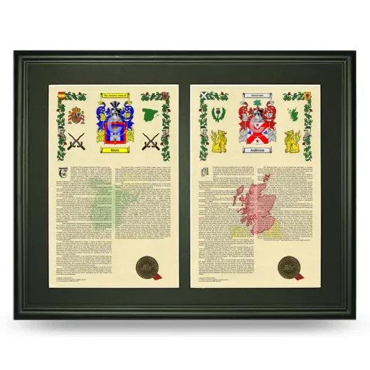 Double Armorial History Framed-Black