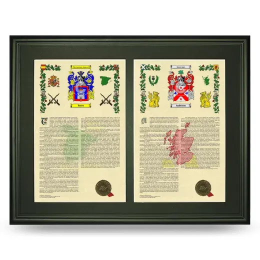 Double Armorial History Framed-Black