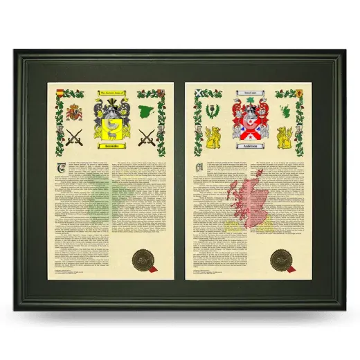 Double Armorial History Framed-Black