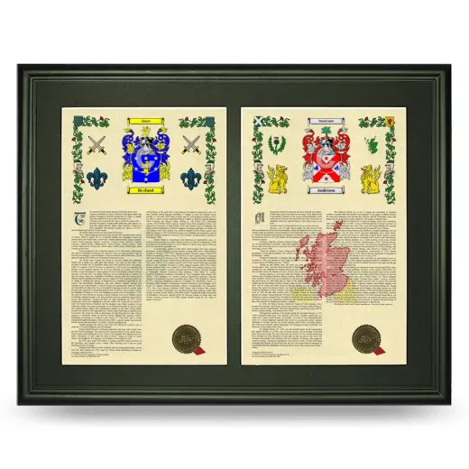 Double Armorial History Framed-Black