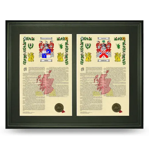 Double Armorial History Framed-Black