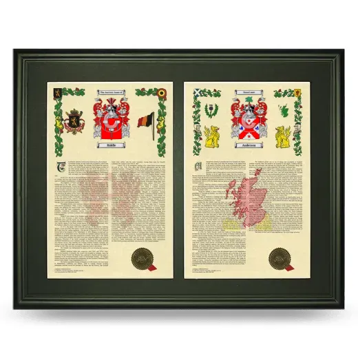 Double Armorial History Framed-Black