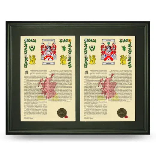 Double Armorial History Framed-Black