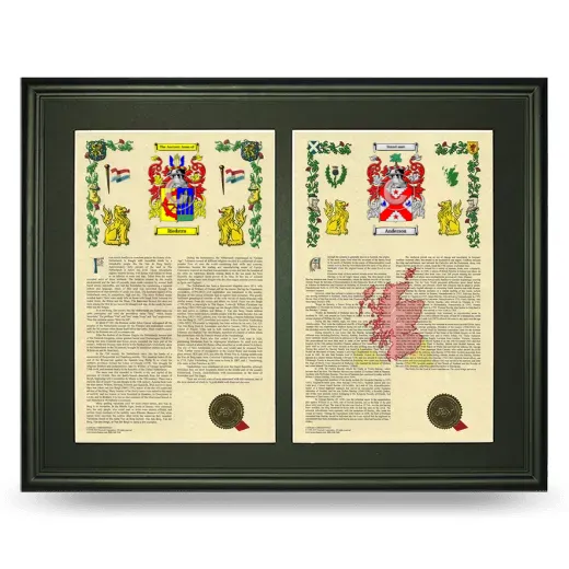 Double Armorial History Framed-Black